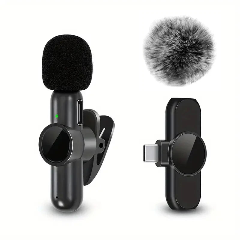 Pro Wireless Lavalier Microphone with Windproof Cover