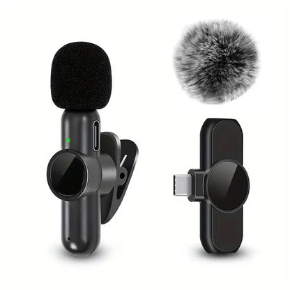 Pro Wireless Lavalier Microphone with Windproof Cover