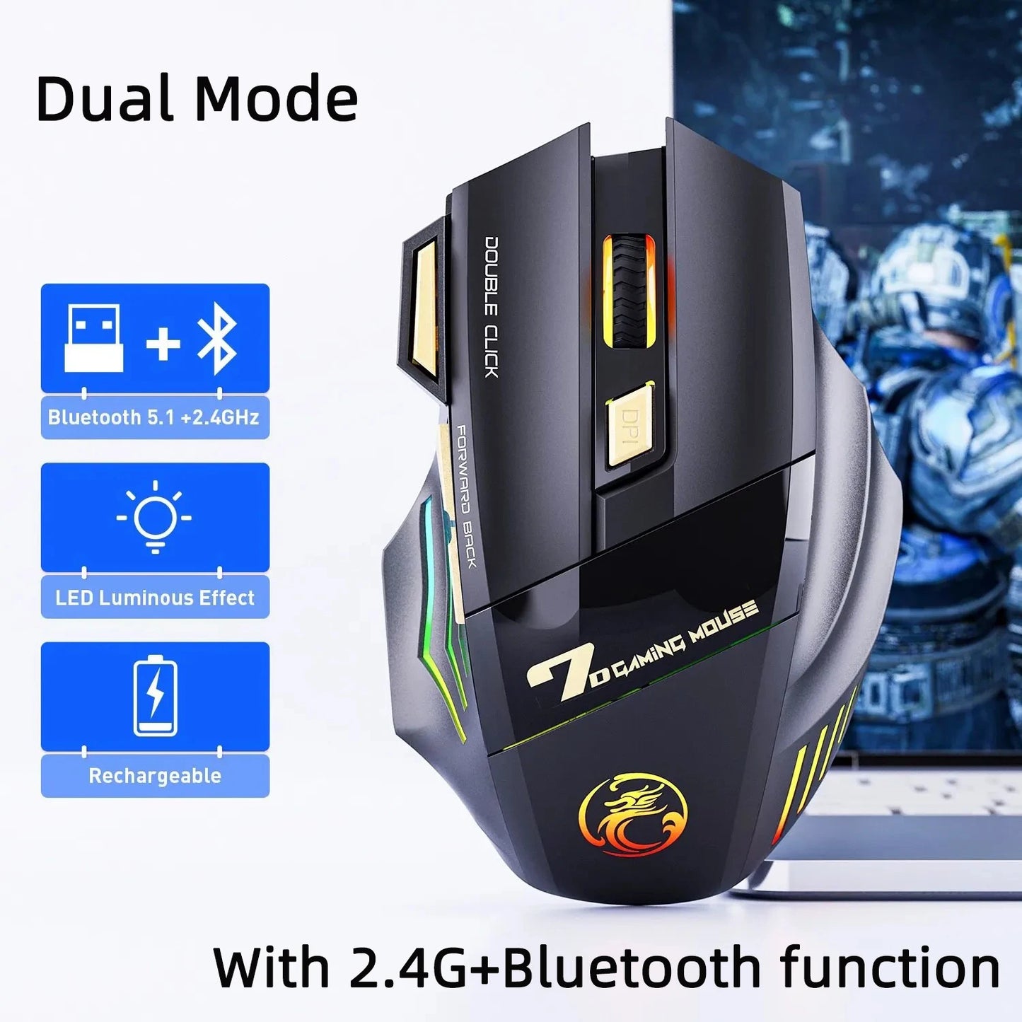 GW-X7 Dual-Mode Wireless Gaming Mouse