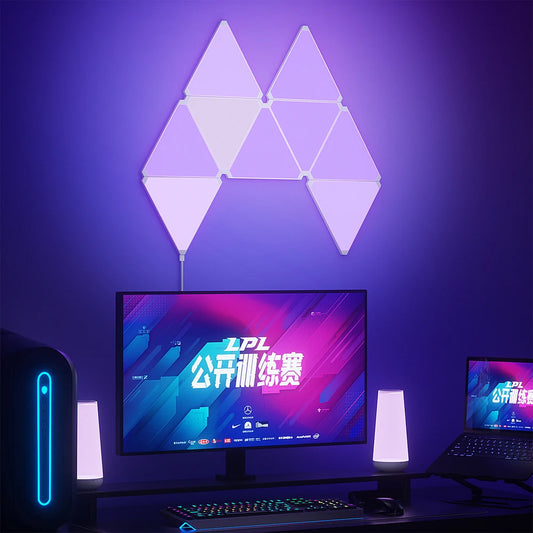 Super Thin LED Triangle RGB Quantum Wall Lights
