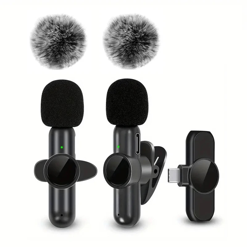 Pro Wireless Lavalier Microphone with Windproof Cover