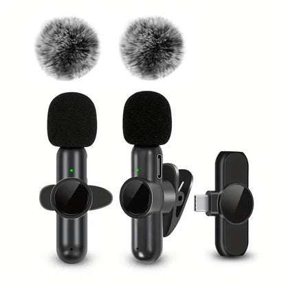 Pro Wireless Lavalier Microphone with Windproof Cover