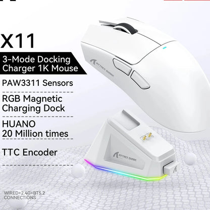 Attack Shark X11 Tri-Mode Wireless Gaming Mouse