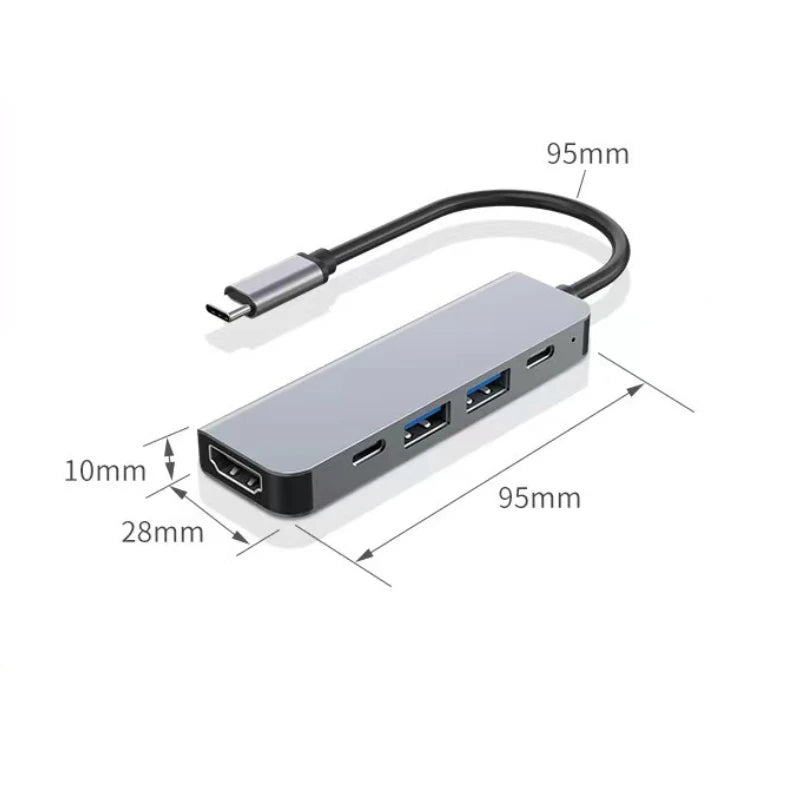 USB C Hub to 4K HDMI-Compatible USB 3.0 2.0
