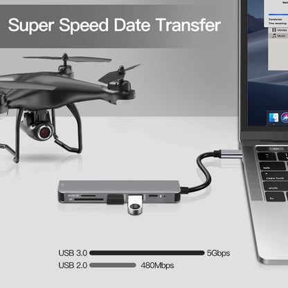 USB C Hub to 4K HDMI-Compatible USB 3.0 2.0