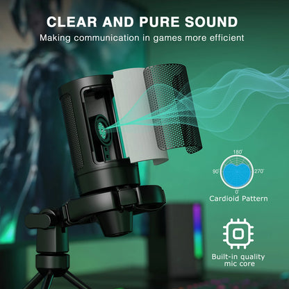 AmpliGame by FIFINE A2 RGB USB Gaming Microphone