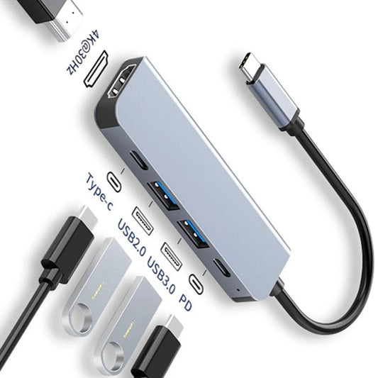 USB C Hub to 4K HDMI-Compatible USB 3.0 2.0