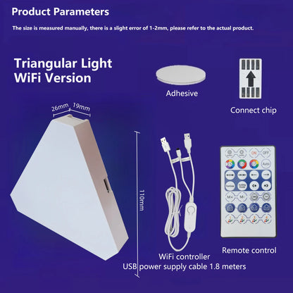 Super Thin LED Triangle RGB Quantum Wall Lights
