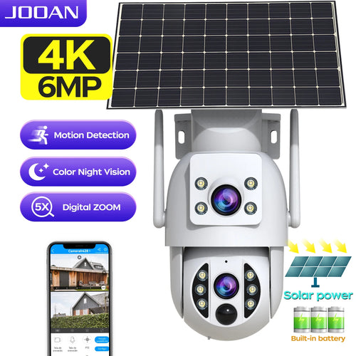 4K Ultra HD Dual-Lens Wireless Solar Security Camera