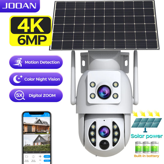 4K Ultra HD Dual-Lens Wireless Solar Security Camera