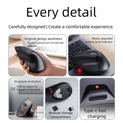 X9 PRO Vertical Ergonomic Wireless Mouse