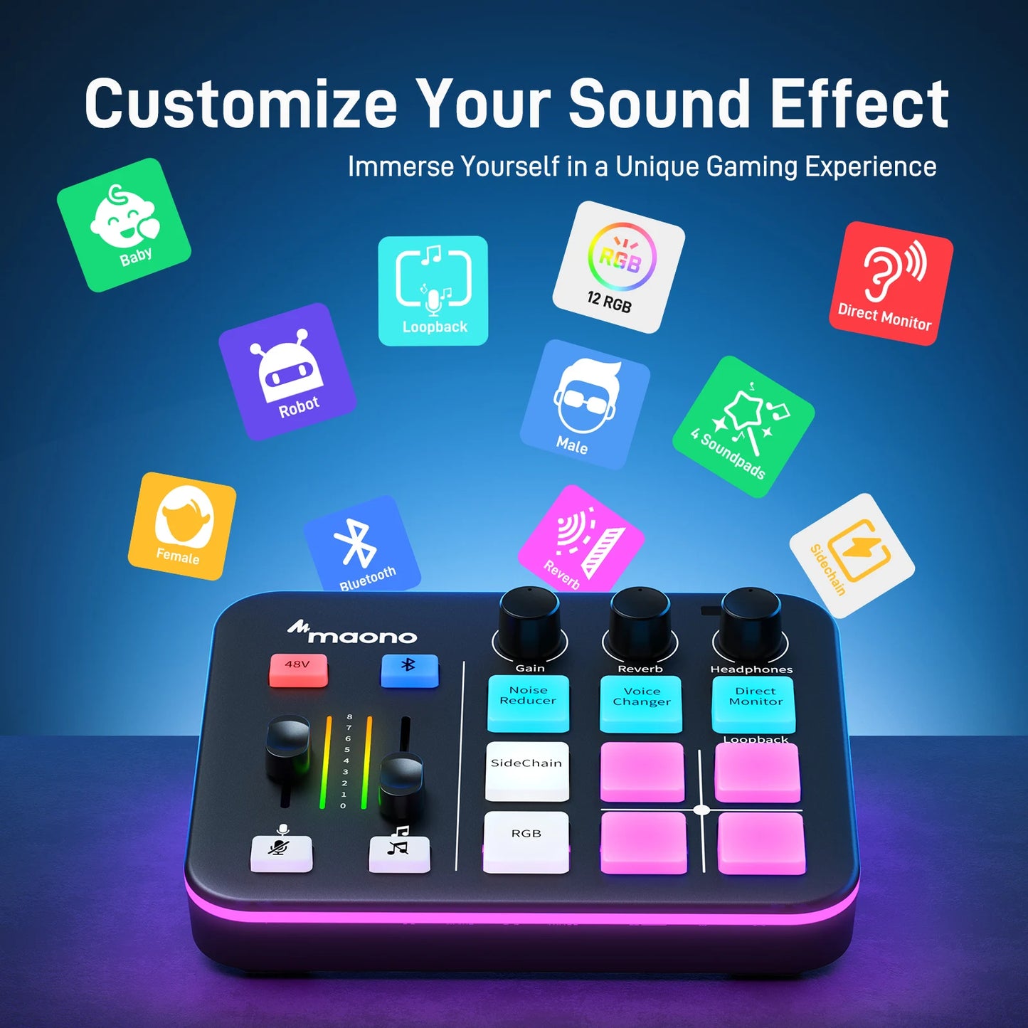 MAONO G1 NEO Pro Gaming Audio Interface & Mixer