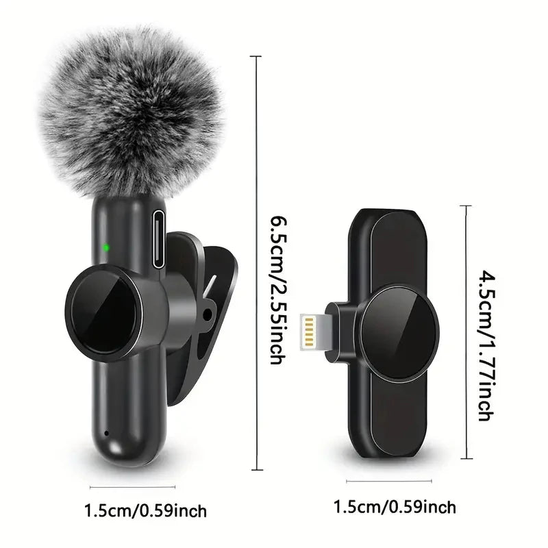 Pro Wireless Lavalier Microphone with Windproof Cover