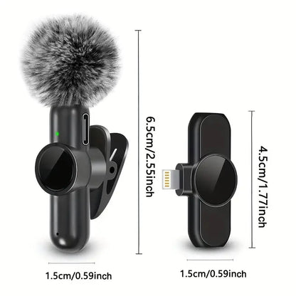 Pro Wireless Lavalier Microphone with Windproof Cover