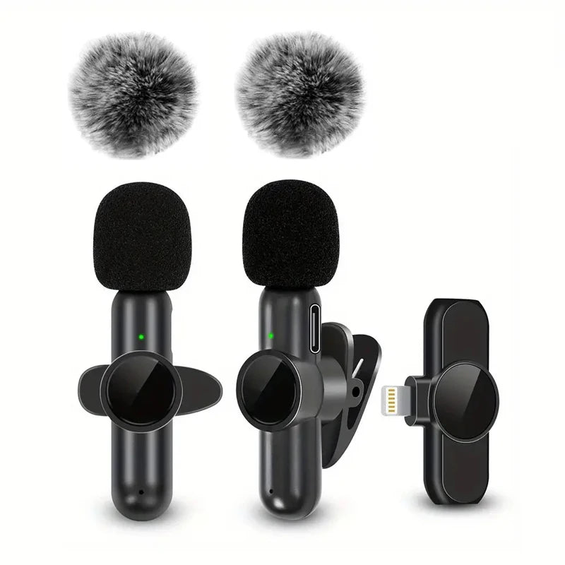 Pro Wireless Lavalier Microphone with Windproof Cover