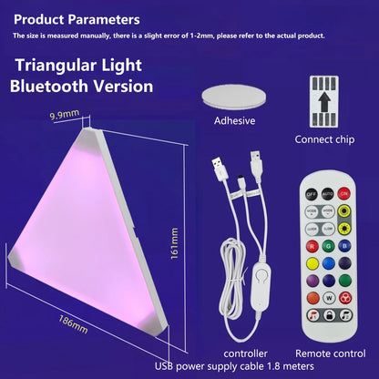 Super Thin LED Triangle RGB Quantum Wall Lights