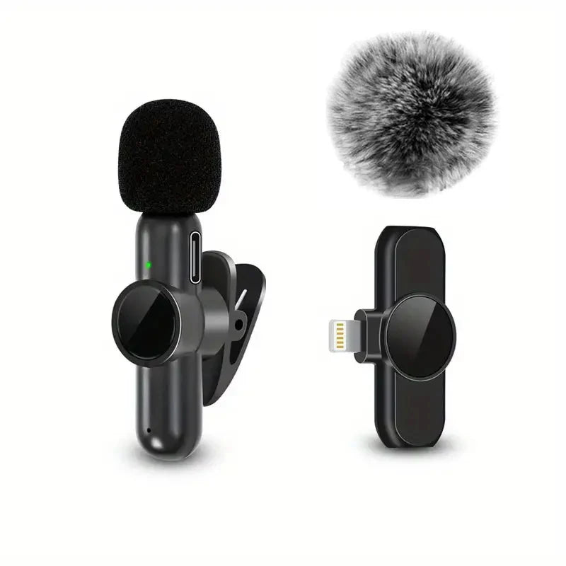 Pro Wireless Lavalier Microphone with Windproof Cover