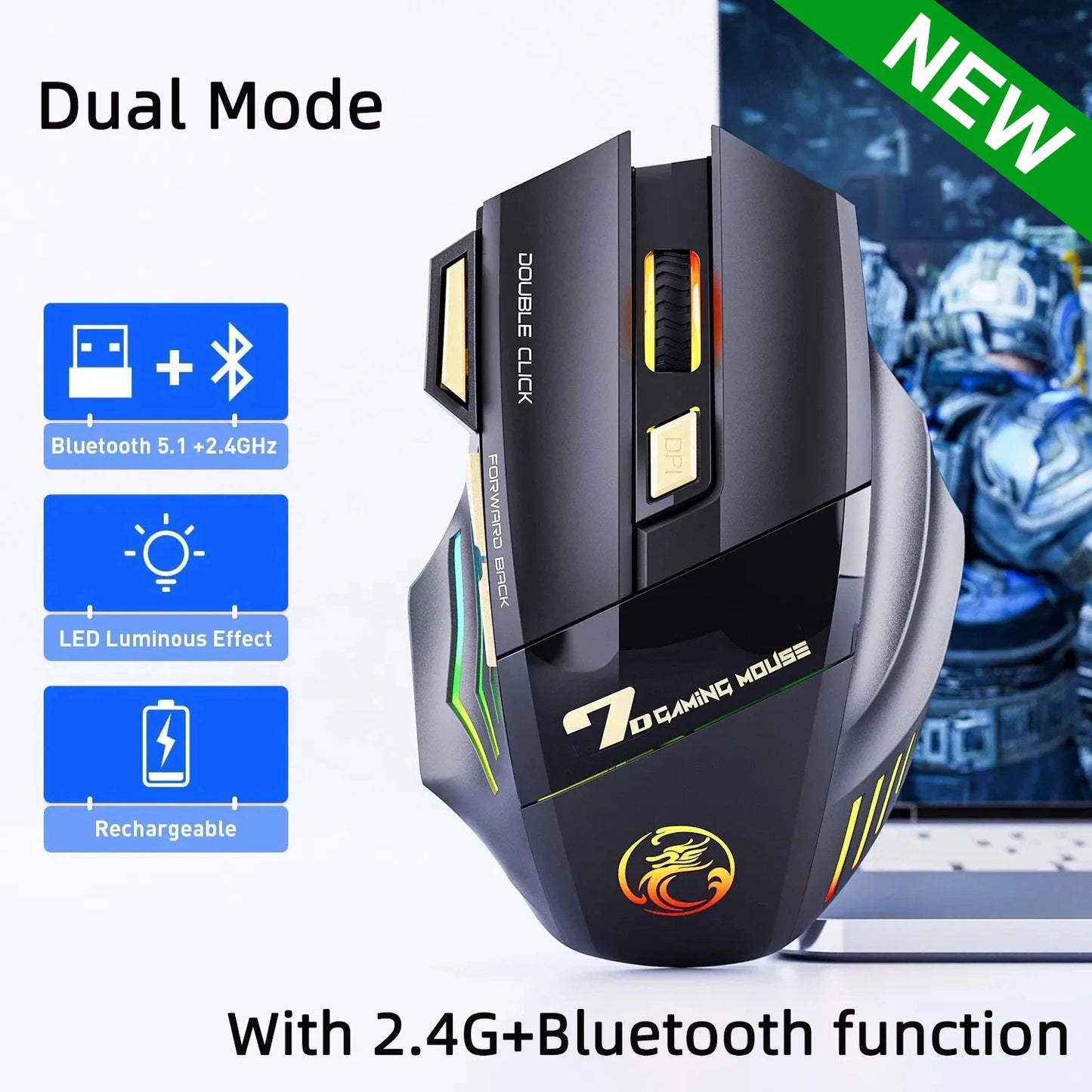 GW-X7 Dual-Mode Wireless Gaming Mouse