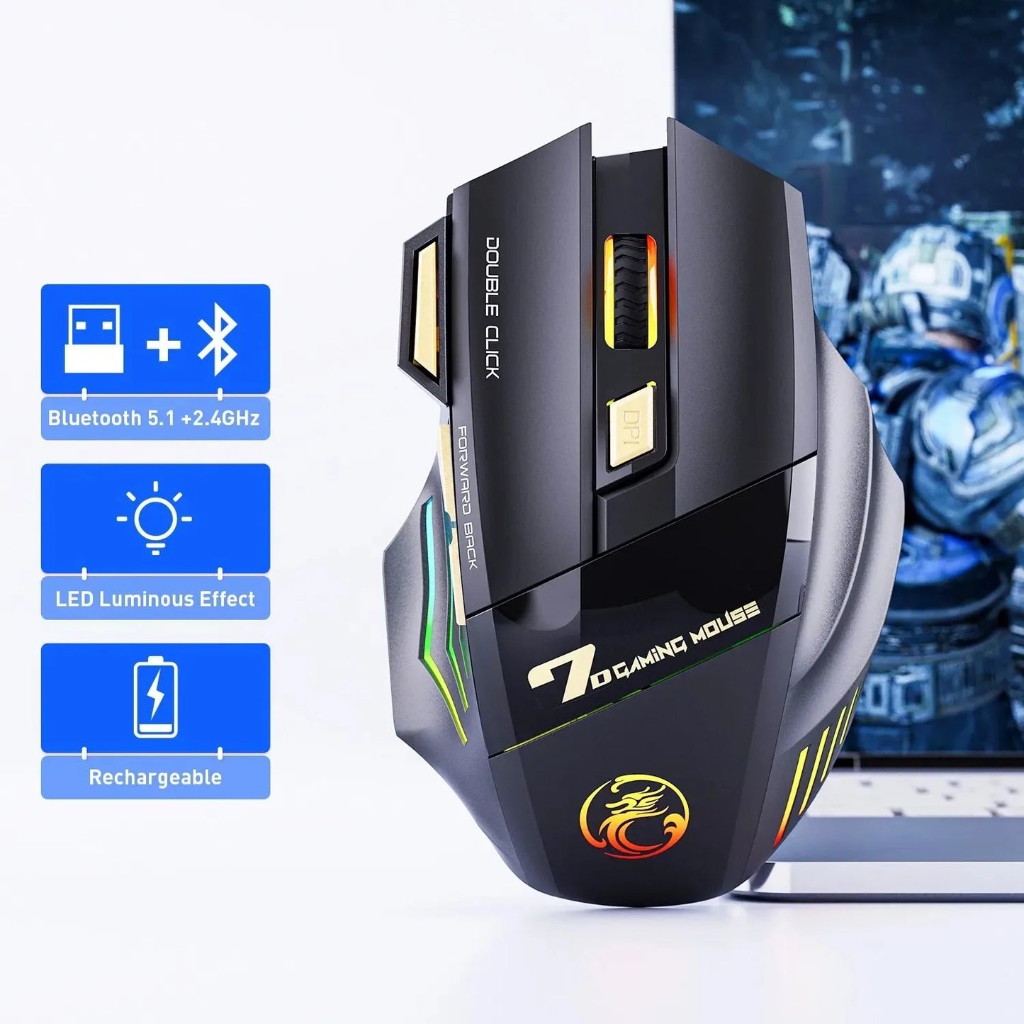 GW-X7 Dual-Mode Wireless Gaming Mouse