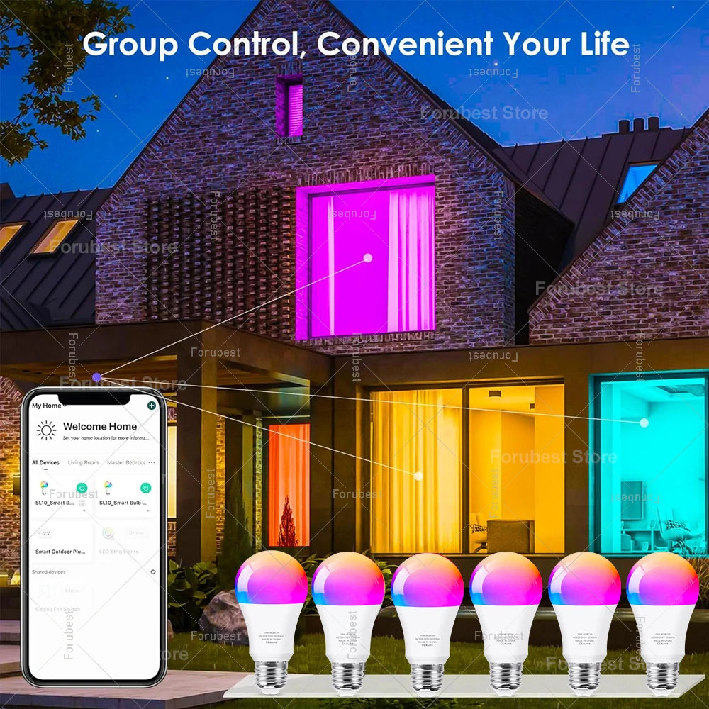 Smart RGB + CW LED Light Bulb (E27 Base)