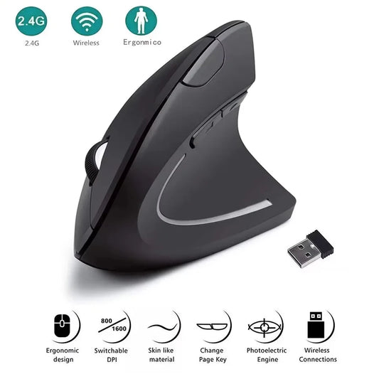 Vertical Ergonomic Wireless Mouse