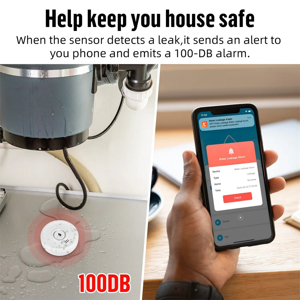 Fuers Tuya Smart WiFi Water Leakage Detector