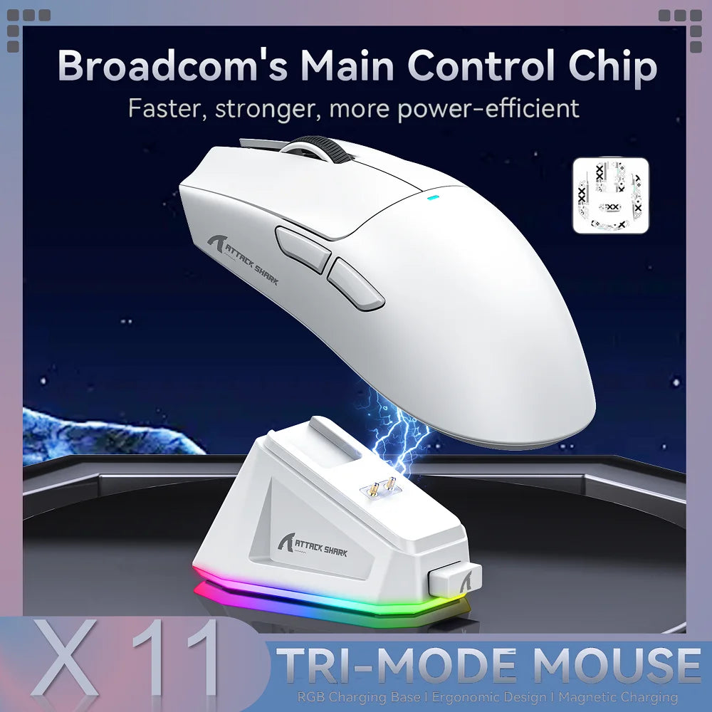 Attack Shark X11 Tri-Mode Wireless Gaming Mouse