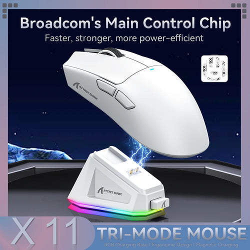Attack Shark X11 Tri-Mode Wireless Gaming Mouse