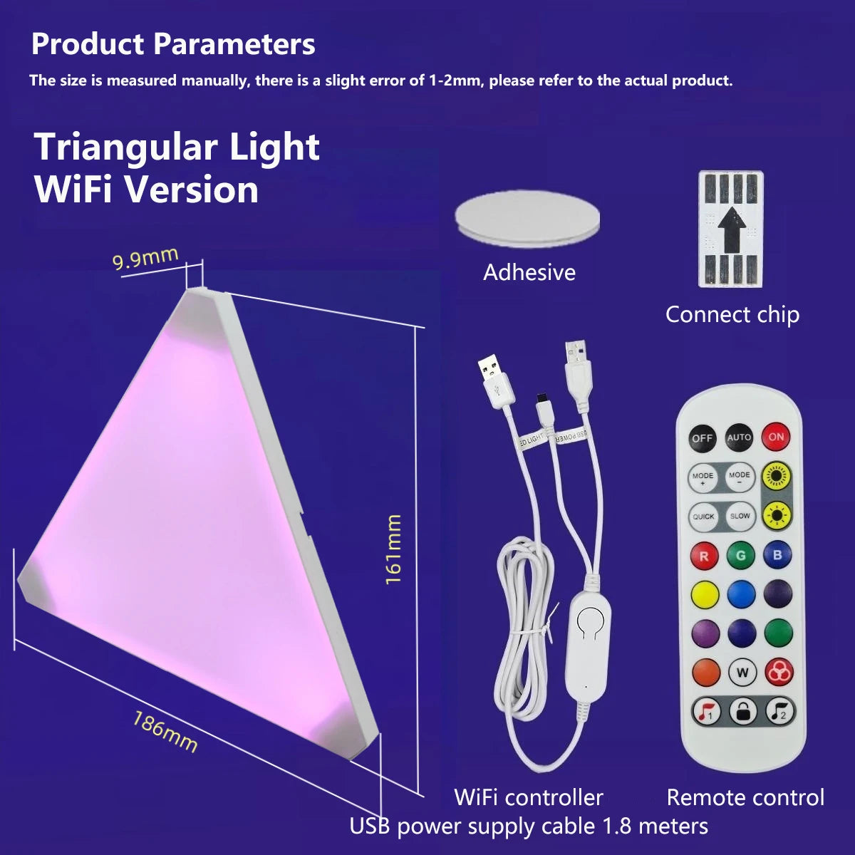 Super Thin LED Triangle RGB Quantum Wall Lights